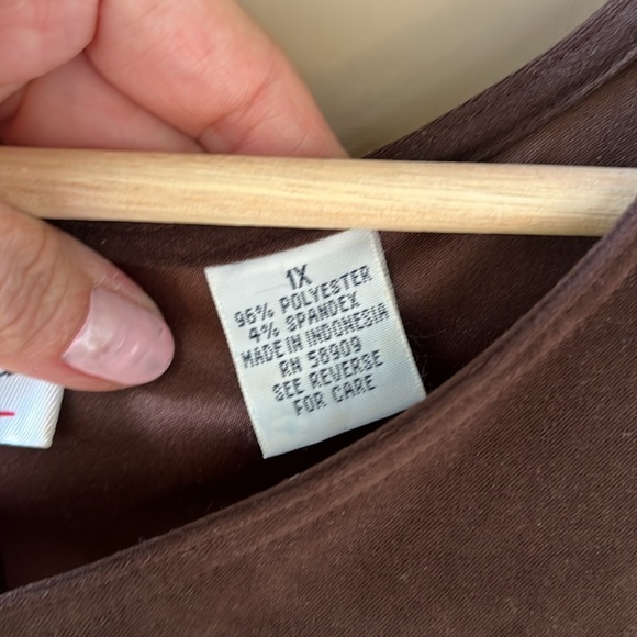 Westbound Sz 1X Chocolate Brown Faux Suede Jumper Maxi Dress - Picture 4 of 7